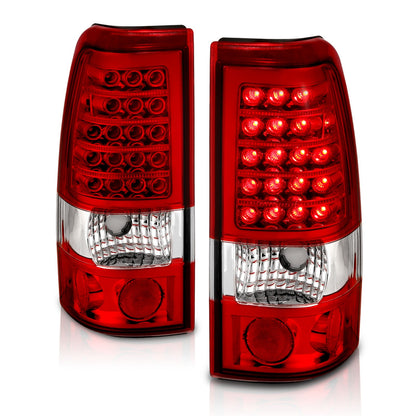 Anzo USA | LED Tail Light Assembly LED Red/Clear Lens Pair | Fits Silverado 1500 | 311010