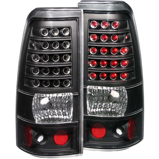 Anzo USA | LED Tail Light Assembly LED Clear Lens Black Housing Pair | Fits Silverado 1500 | 311012
