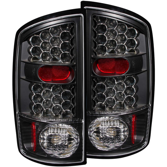 Anzo USA | LED Tail Light Assembly LED Clear Lens Black Housing Pair | Fits Ram 1500 | 311018