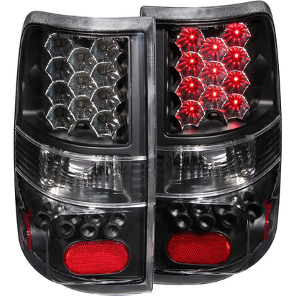 Anzo USA | LED Tail Light Assembly LED Clear Lens Black Housing Pair | Fits F-150 | 311024