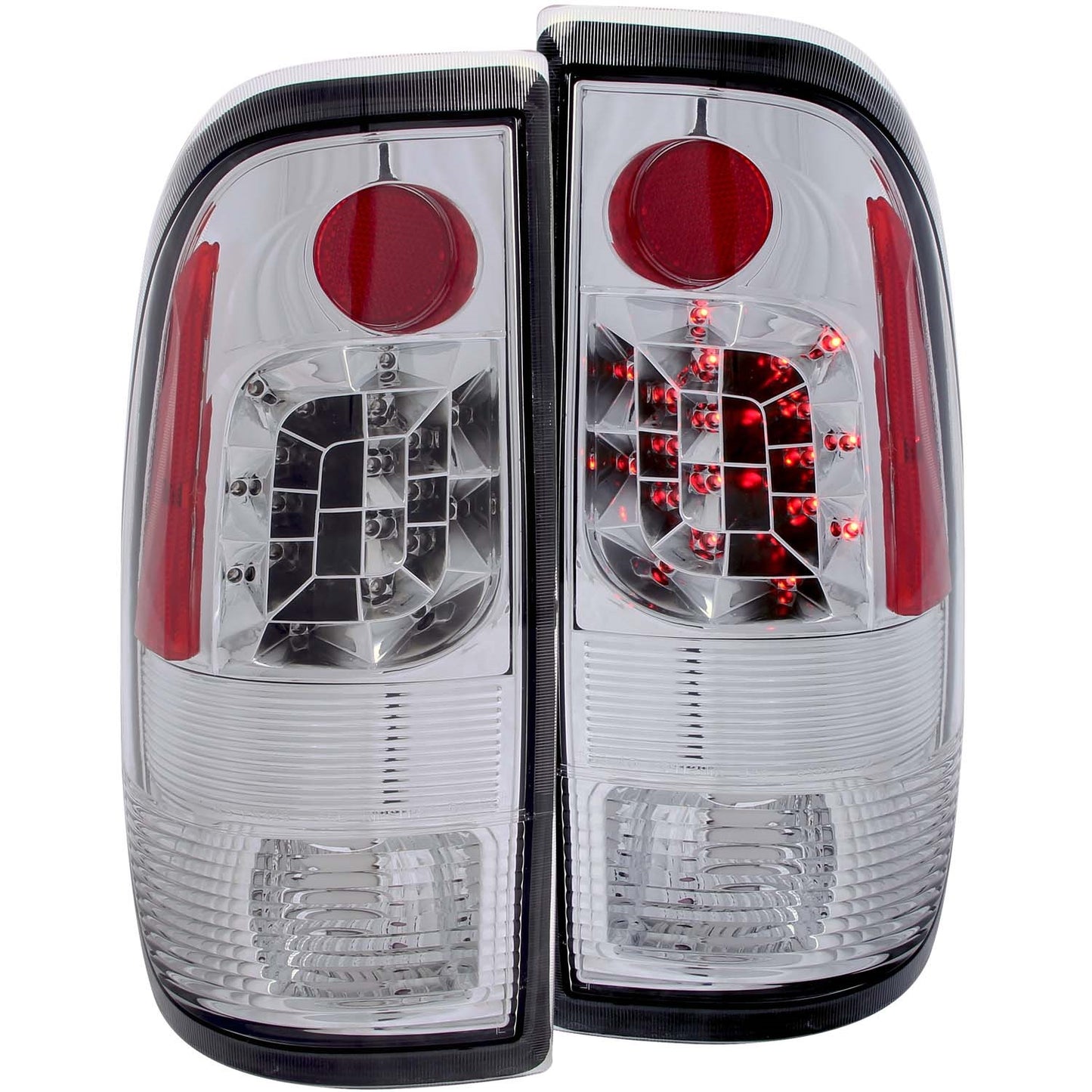 Anzo USA | Tail Light Assembly LED Clear Lens Chrome Housing Pair | Fits F-150 | 311026