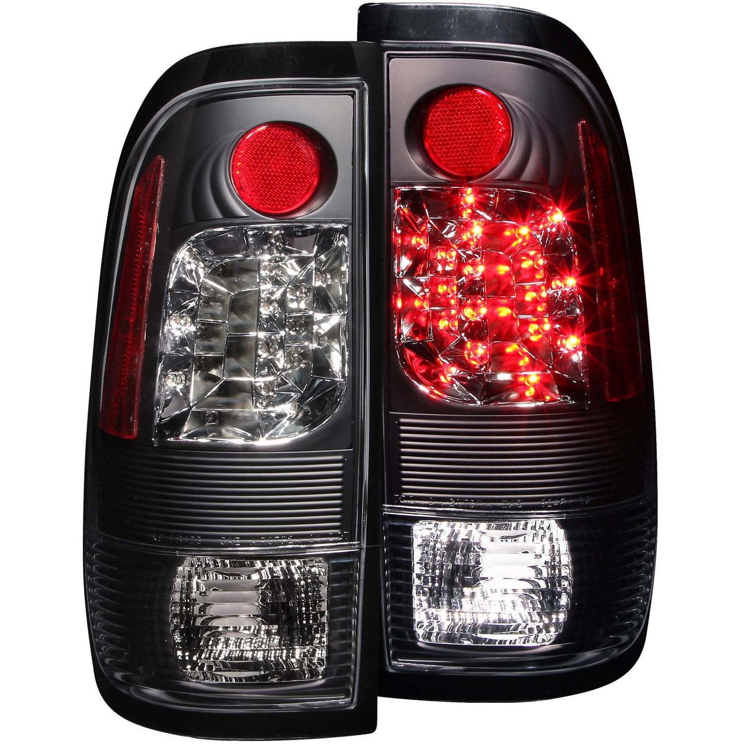 Anzo USA | LED Tail Light Assembly LED Clear Lens Black Housing Pair | Fits F-150 | 311027
