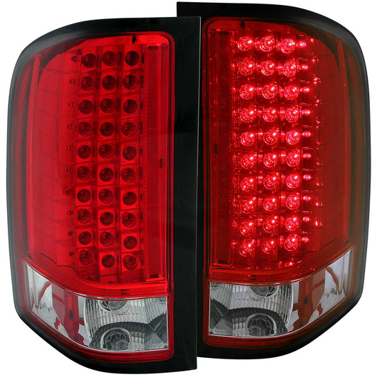 Anzo USA | LED Tail Light Assembly LED Red/Clear Lens Pair | Fits Silverado 1500 | 311047