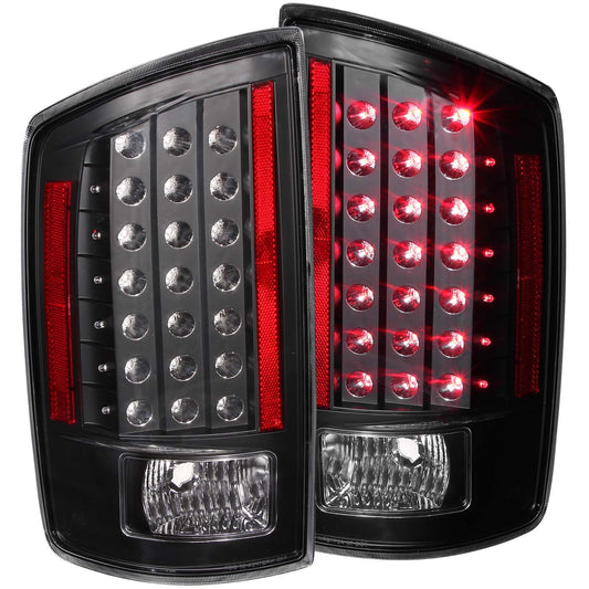 Anzo USA | LED Tail Light Assembly LED Clear Lens Black Housing Pair | Fits Ram 1500 | 311123
