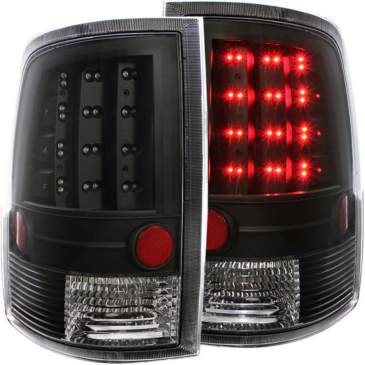 Anzo USA | LED Tail Light Assembly LED Clear Lens Black Housing Pair | Fits Ram 1500 | 311144