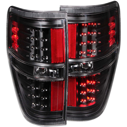 Anzo USA | LED Tail Light Assembly LED Clear Lens Black Housing Pair | Fits F-150 | 311145
