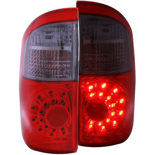 Anzo USA | LED Tail Light Assembly LED Red/Smoke Lens Red Reflector Pair | Fits Tundra | 311177