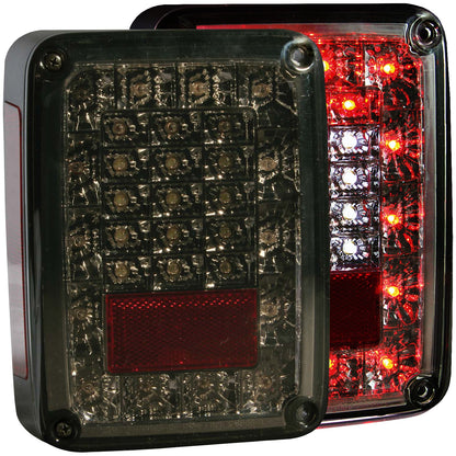 Anzo USA | LED Tail Light Assembly LED Smoke Lens Pair | Fits Wrangler | 311203