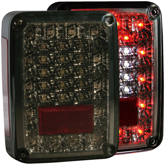 Anzo USA | LED Tail Light Assembly LED Smoke Lens Pair | Fits Wrangler | 311203