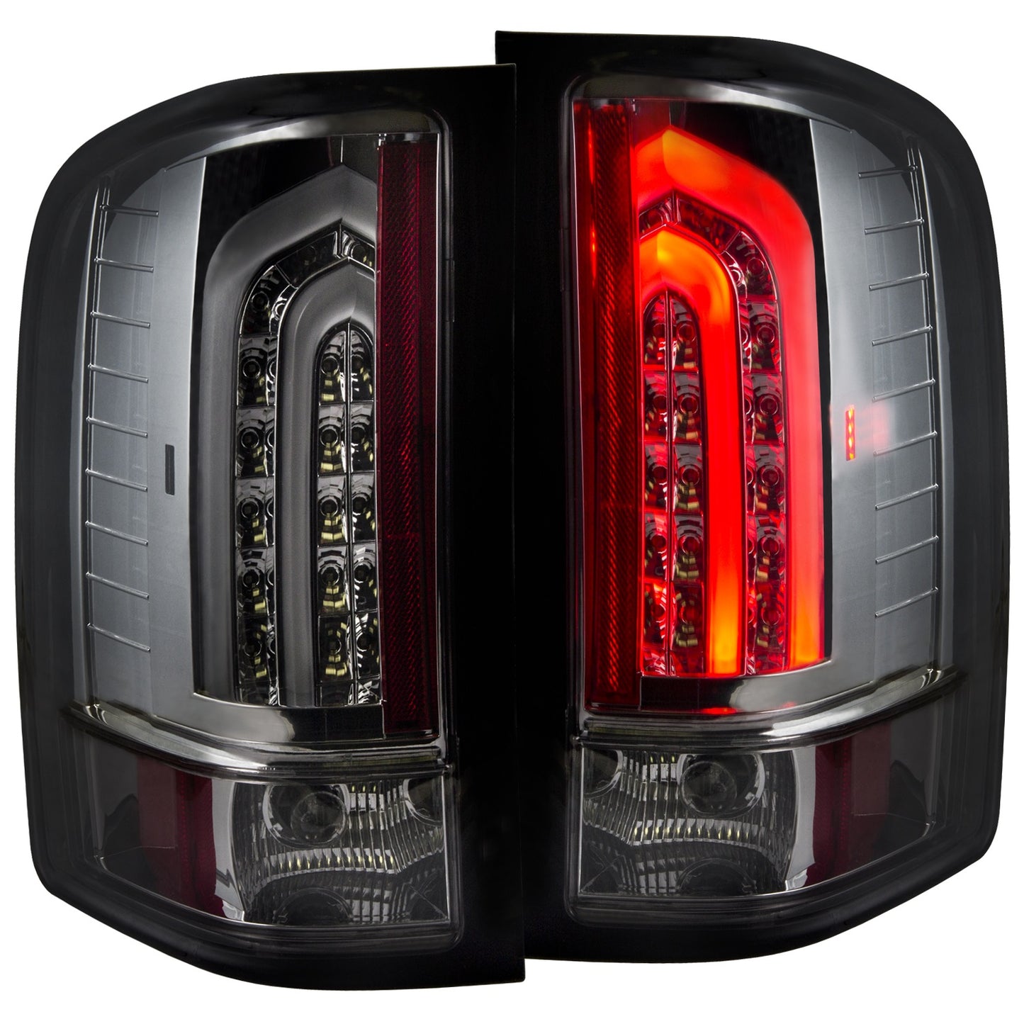 Anzo USA | LED Tail Light Assembly LED Smoke Lens G2 Pair | Fits Silverado 1500 | 311226