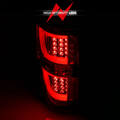 Anzo USA | LED Tail Light Assembly LED Red/Clear Lens Black Housing Pair | Fits F-150 | 311257