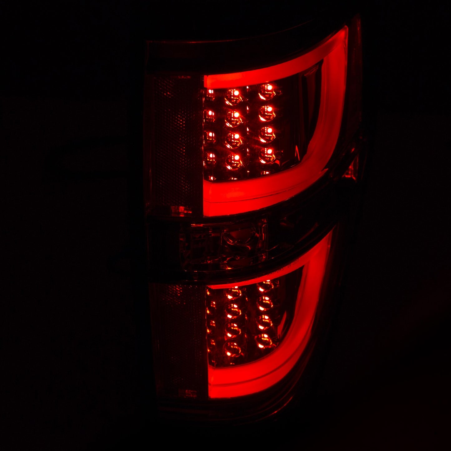 Anzo USA | LED Tail Light Assembly LED Red/Clear Chrome Housing Pair | Fits F-150 | 311259