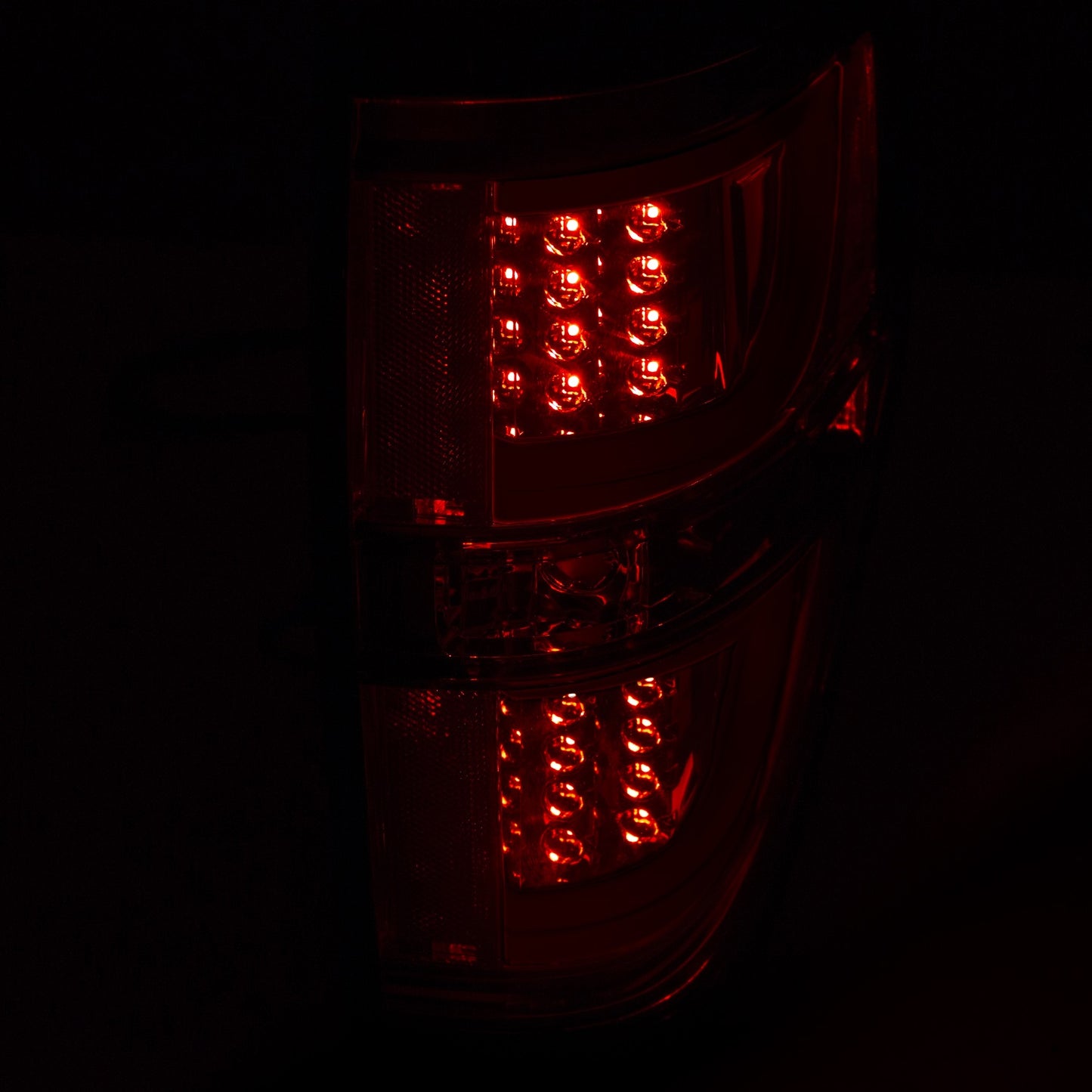 Anzo USA | LED Tail Light Assembly LED Red/Clear Chrome Housing Pair | Fits F-150 | 311259