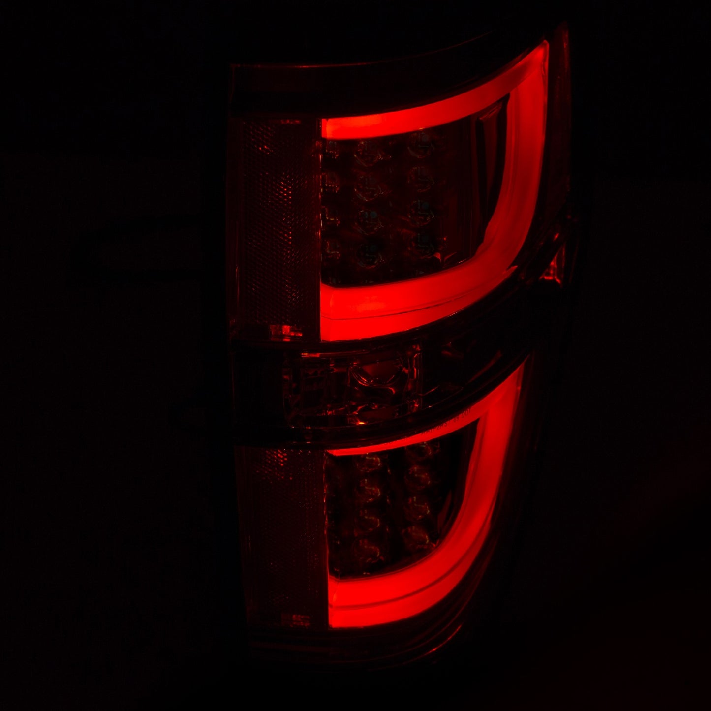 Anzo USA | LED Tail Light Assembly LED Red/Clear Chrome Housing Pair | Fits F-150 | 311259