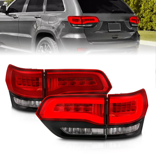 Anzo USA | LED Tail Light Assembly LED Red/Clear Lens | Fits Grand Cherokee | 311268