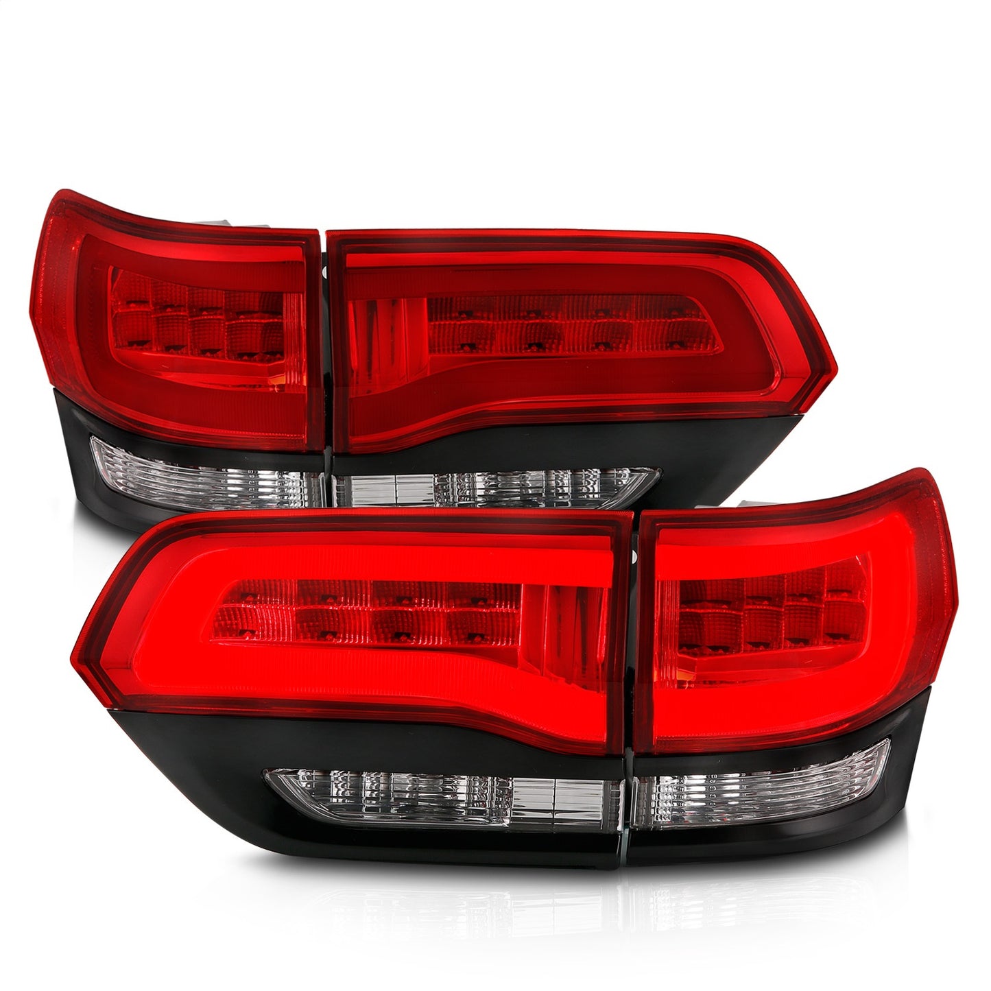 Anzo USA | LED Tail Light Assembly LED Red/Clear Lens | Fits Grand Cherokee | 311268