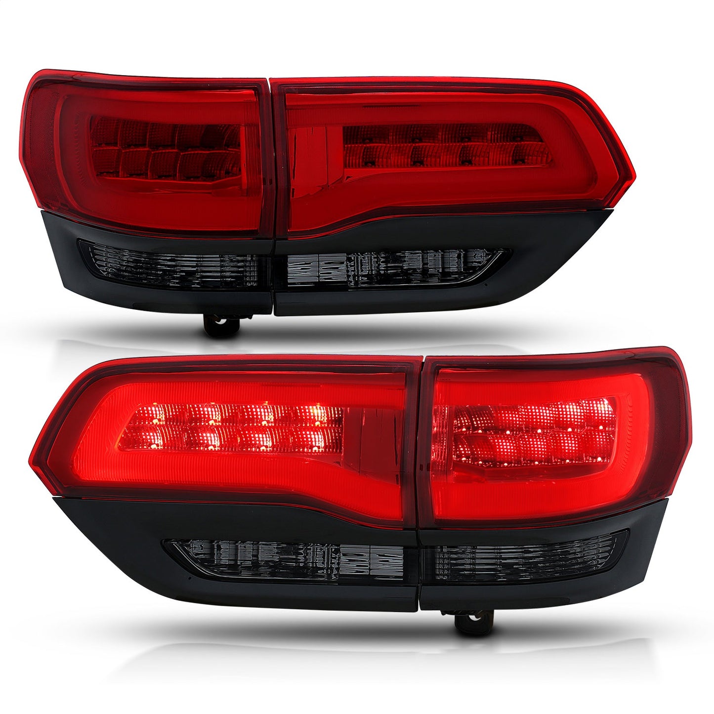 Anzo USA | LED Tail Light Assembly LED Red/Smoke Lens | Fits Grand Cherokee | 311269