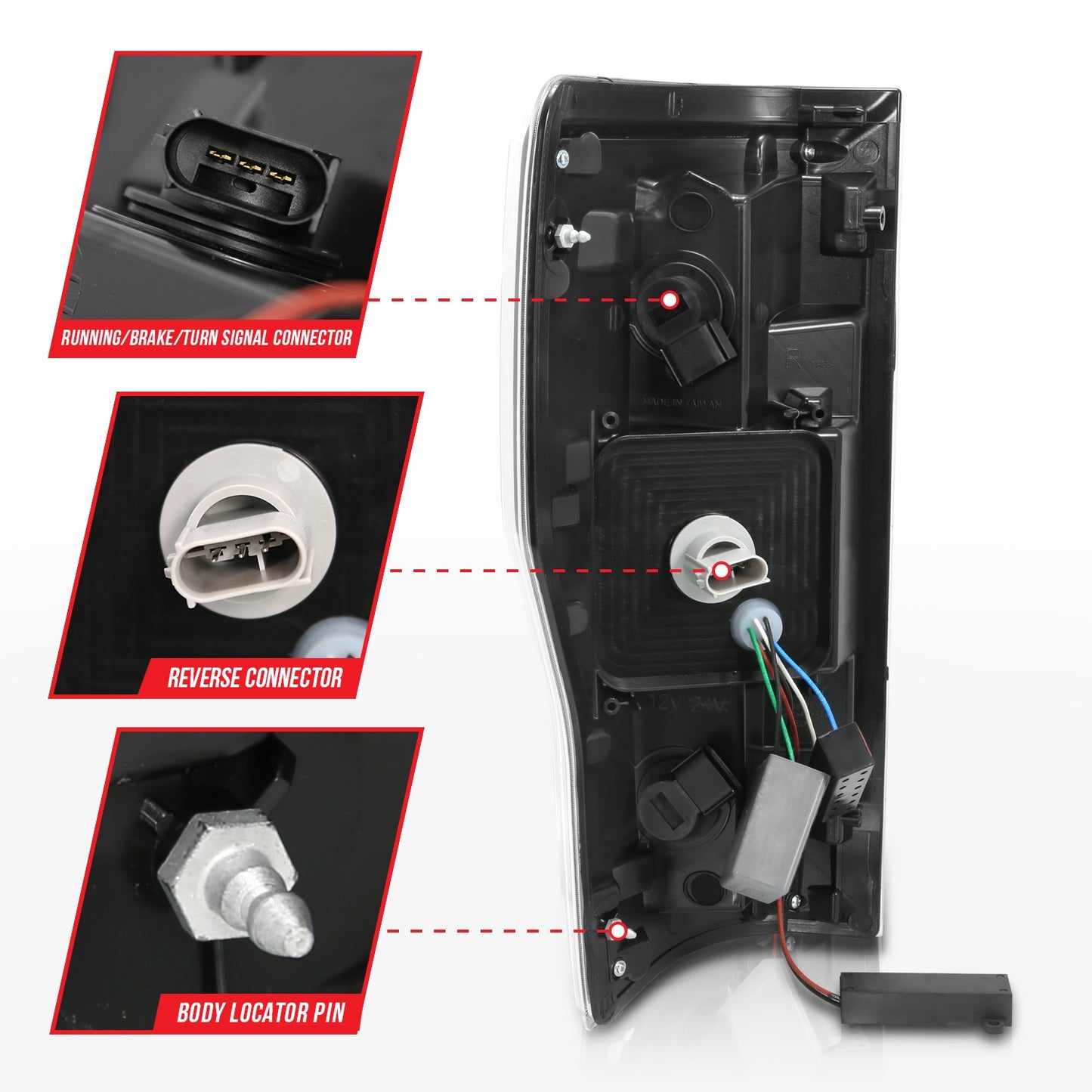 Anzo USA | LED Tail Light Assembly LED Smoke Lens Pair | Fits F-250 Super Duty | 311288