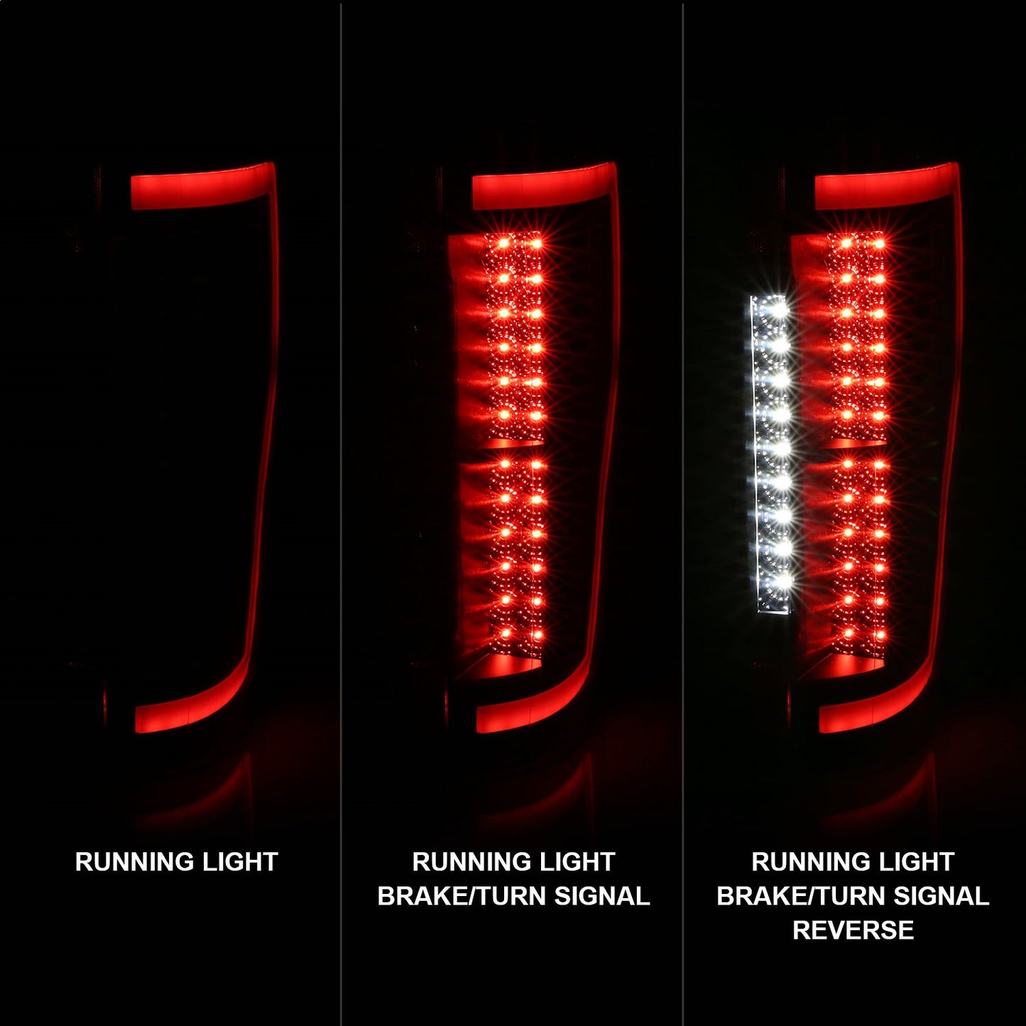 Anzo USA | LED Tail Light Assembly LED Smoke Lens Pair | Fits F-250 Super Duty | 311288