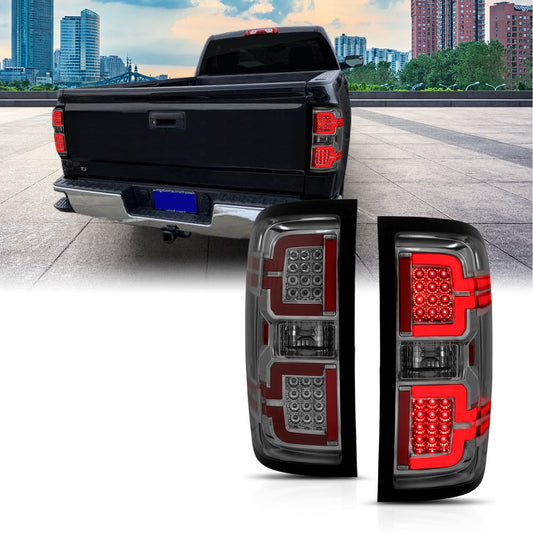 Anzo USA | LED Tail Light Assembly LED Smoke Lens Pair | Fits Silverado 1500 | 311290