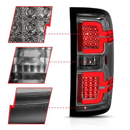Anzo USA | LED Tail Light Assembly LED Smoke Lens Pair | Fits Silverado 1500 | 311290