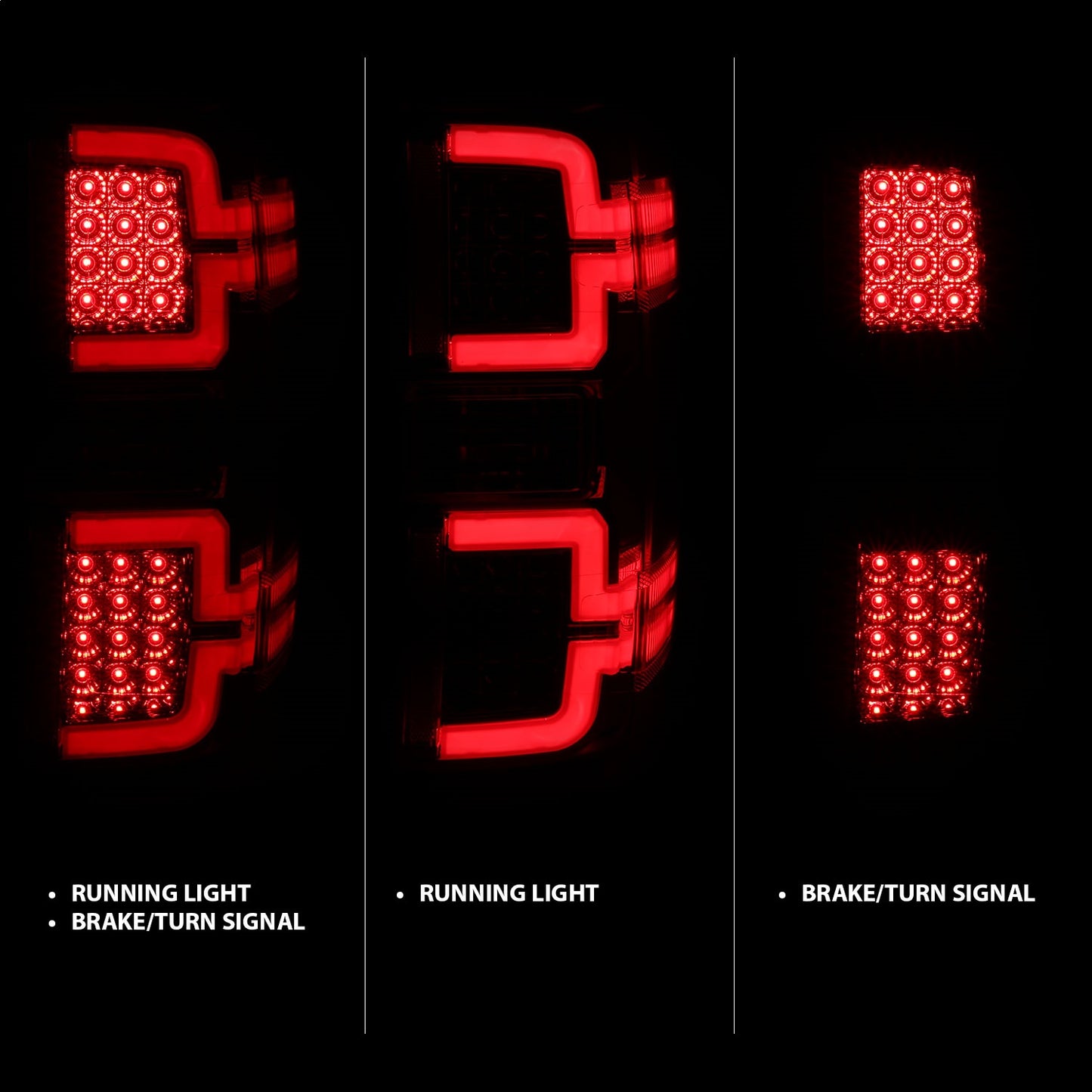 Anzo USA | LED Tail Light Assembly LED Chrome Lens Pair | Fits Silverado 1500 | 311291