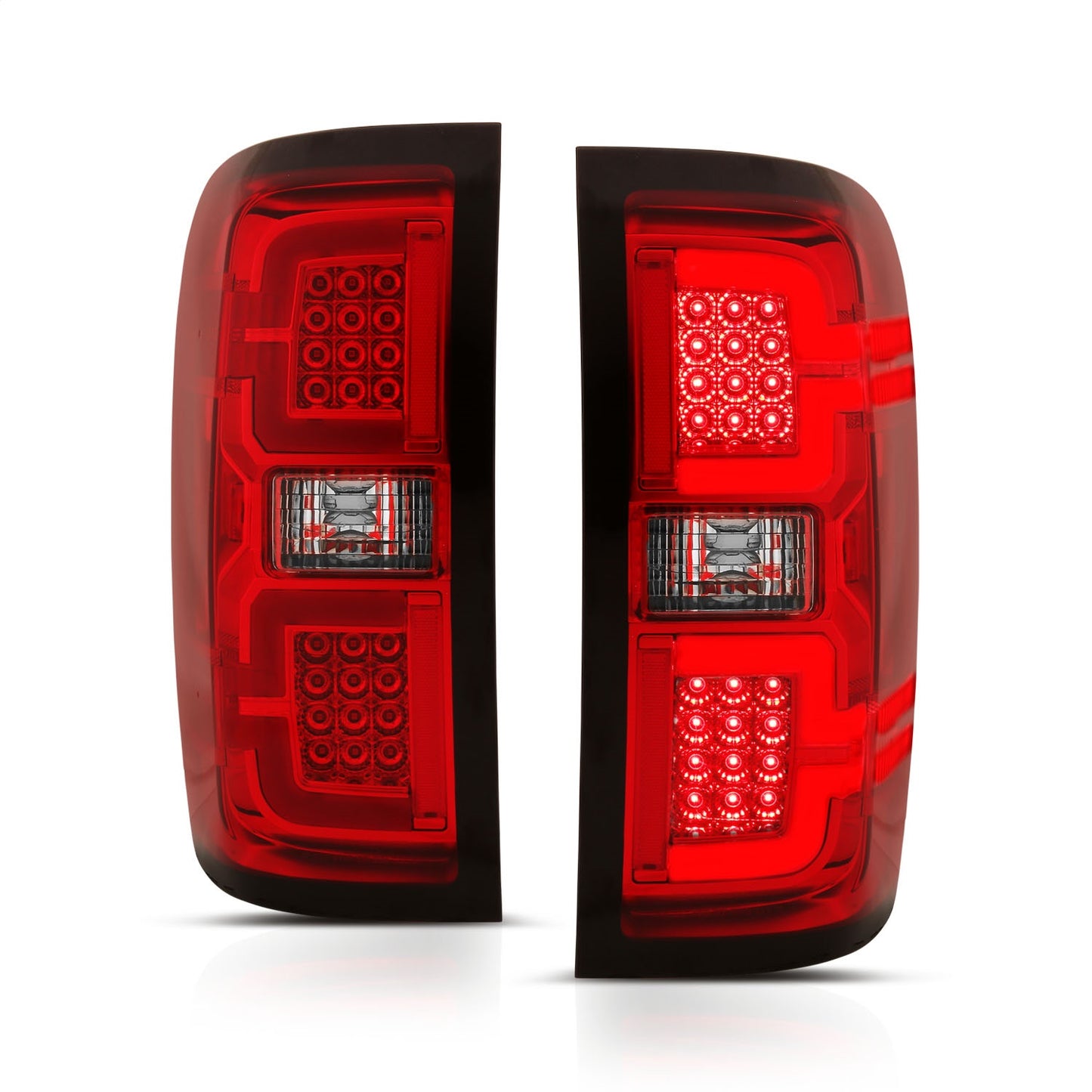 Anzo USA | Tail Light Assembly LED Red/Clear Lens Pair | Fits Silverado 1500 | 311292