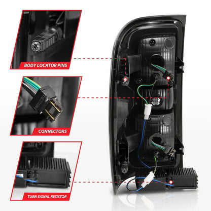 Anzo USA | Tail Light Assembly LED Red/Clear Lens Pair | Fits Silverado 1500 | 311292