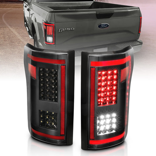 Anzo USA | LED Tail Light Assembly LED w/Black Sequential Lens Pair | Fits F-150 | 311293