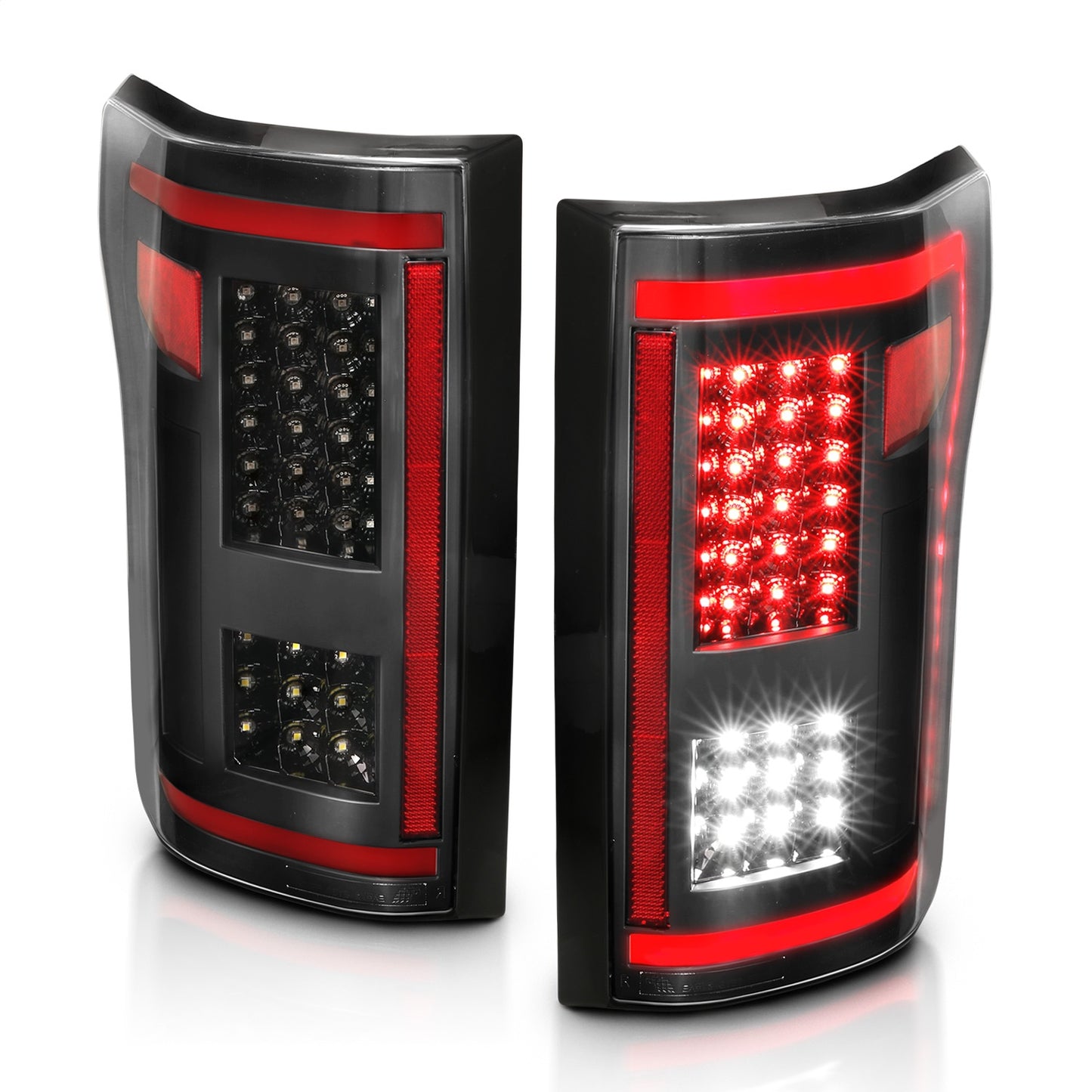 Anzo USA | LED Tail Light Assembly LED w/Black Sequential Lens Pair | Fits F-150 | 311293