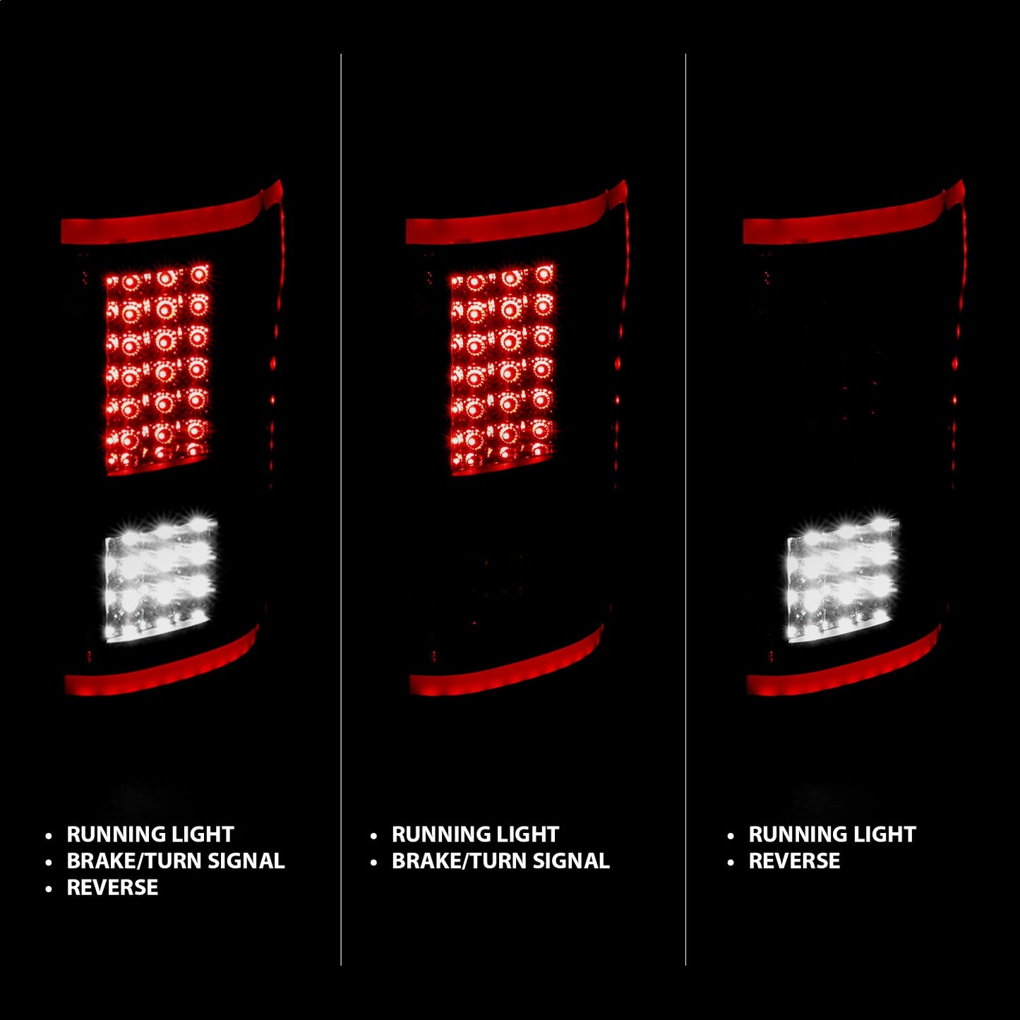 Anzo USA | LED Tail Light Assembly LED w/Smoke Sequential Lens Pair | Fits F-150 | 311294