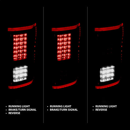 Anzo USA | LED Tail Light Assembly LED w/Smoke Sequential Lens Pair | Fits F-150 | 311294