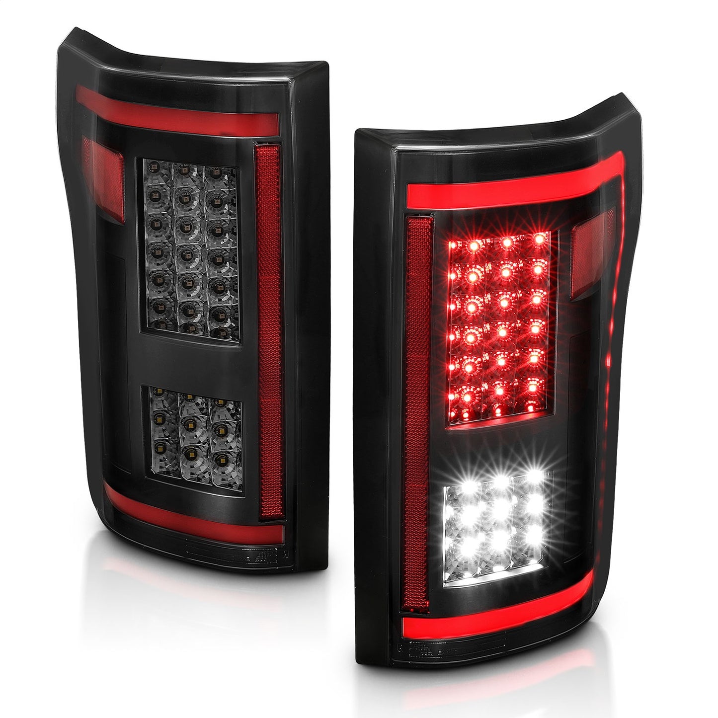 Anzo USA | LED Tail Light Assembly LED w/Smoke Sequential Lens Pair | Fits F-150 | 311294