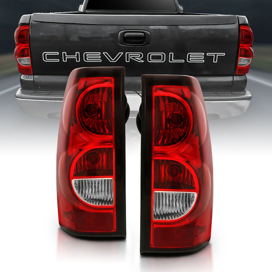Anzo USA | Tail Light Assembly Red/Clear Lens w/Black Trim OE Replacement | Fits Silverado 1500 | 311302