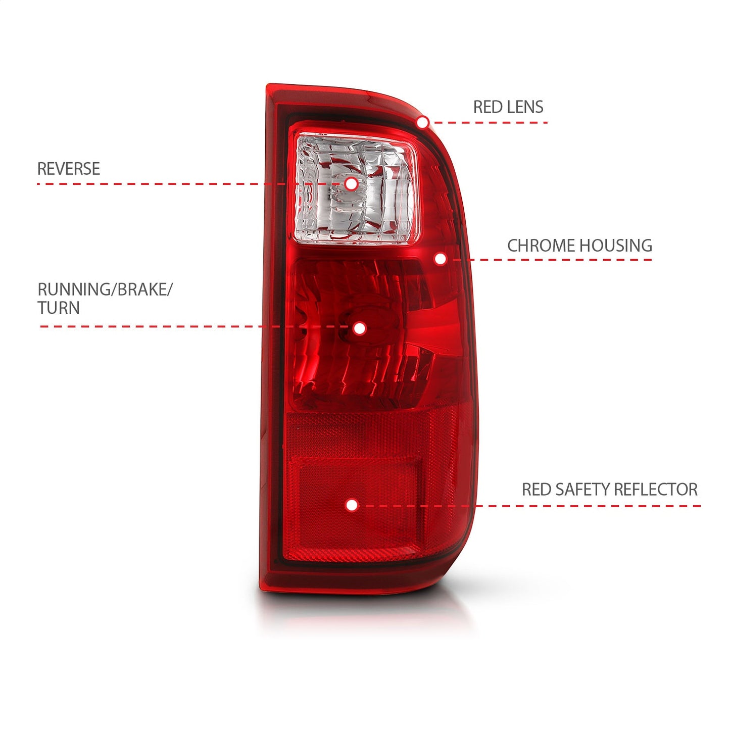 Anzo USA | Tail Light Assembly  Red/Clear Lens  OE Replacement  |  Fits F-250 Super Duty | 311305