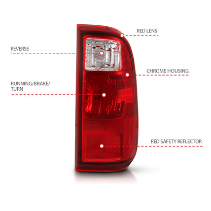 Anzo USA | Tail Light Assembly  Red/Clear Lens  OE Replacement  |  Fits F-250 Super Duty | 311305