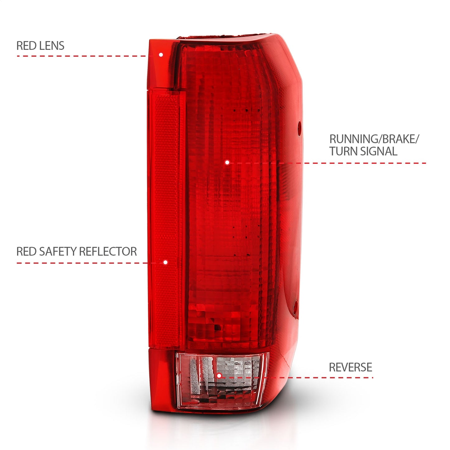 Anzo USA | Tail Light Assembly Red/Clear Lens OE Replacement | Fits F-150 | 311306