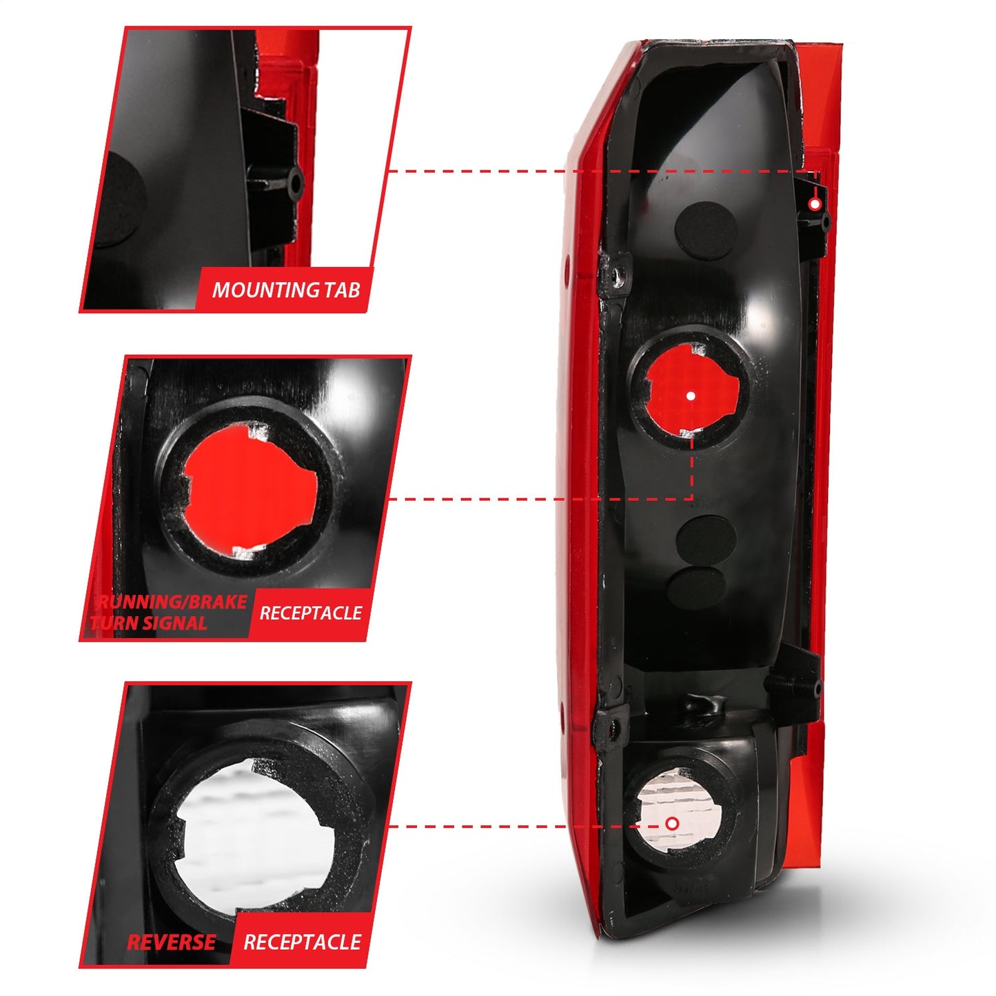 Anzo USA | Tail Light Assembly Red/Clear Lens OE Replacement | Fits F-150 | 311306