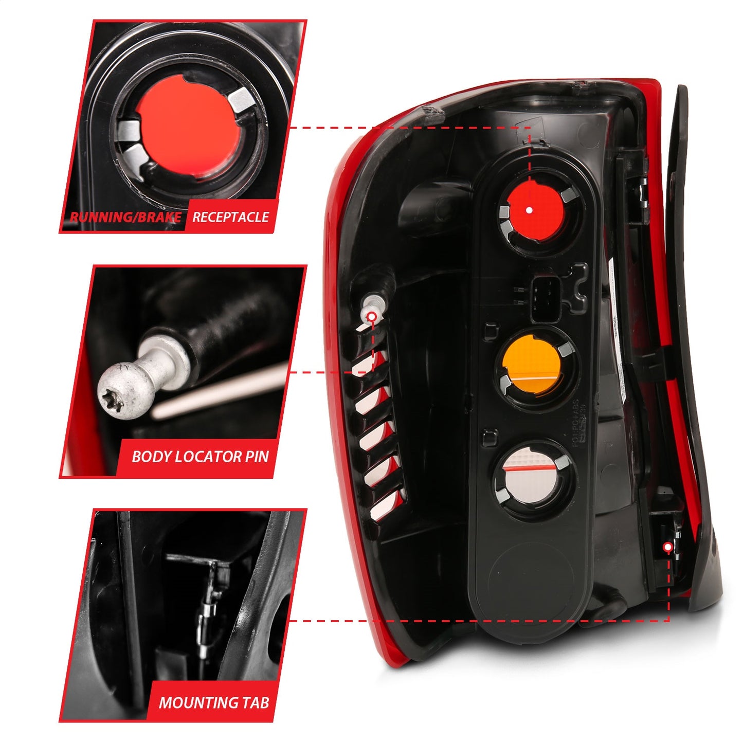 Anzo USA | Tail Light Assembly Red/Clear Lens OE Replacement | Fits Grand Cherokee | 311308