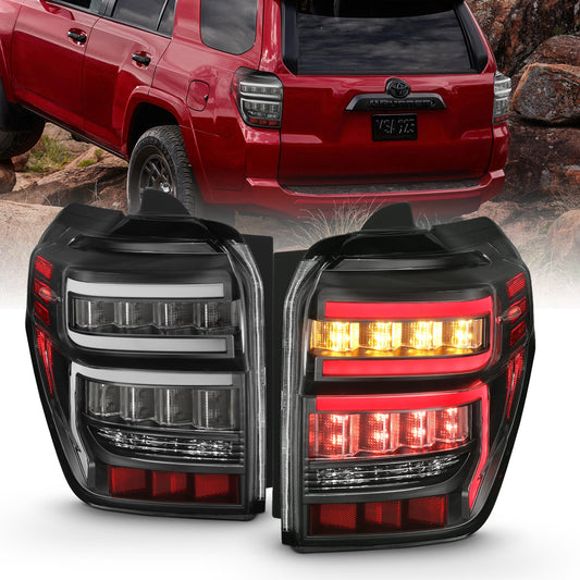 Anzo USA | LED Tail Light Assembly LED Clear Lens Black Housing Red Light Bar w/Sequential Pair | Fits 4Runner | 311311