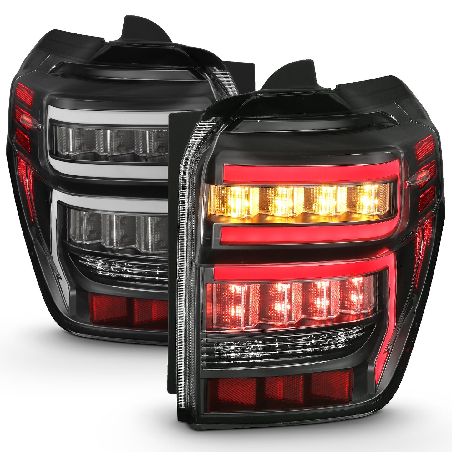 Anzo USA | LED Tail Light Assembly LED Clear Lens Black Housing Red Light Bar w/Sequential Pair | Fits 4Runner | 311311