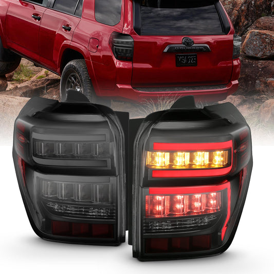 Anzo USA | LED Tail Light Assembly LED Smoke Lens Black Housing Red Light Bar w/Sequential Pair | Fits 4Runner | 311312
