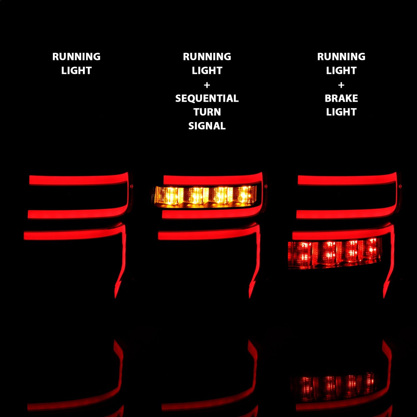 Anzo USA | LED Tail Light Assembly LED Smoke Lens Black Housing Red Light Bar w/Sequential Pair | Fits 4Runner | 311312