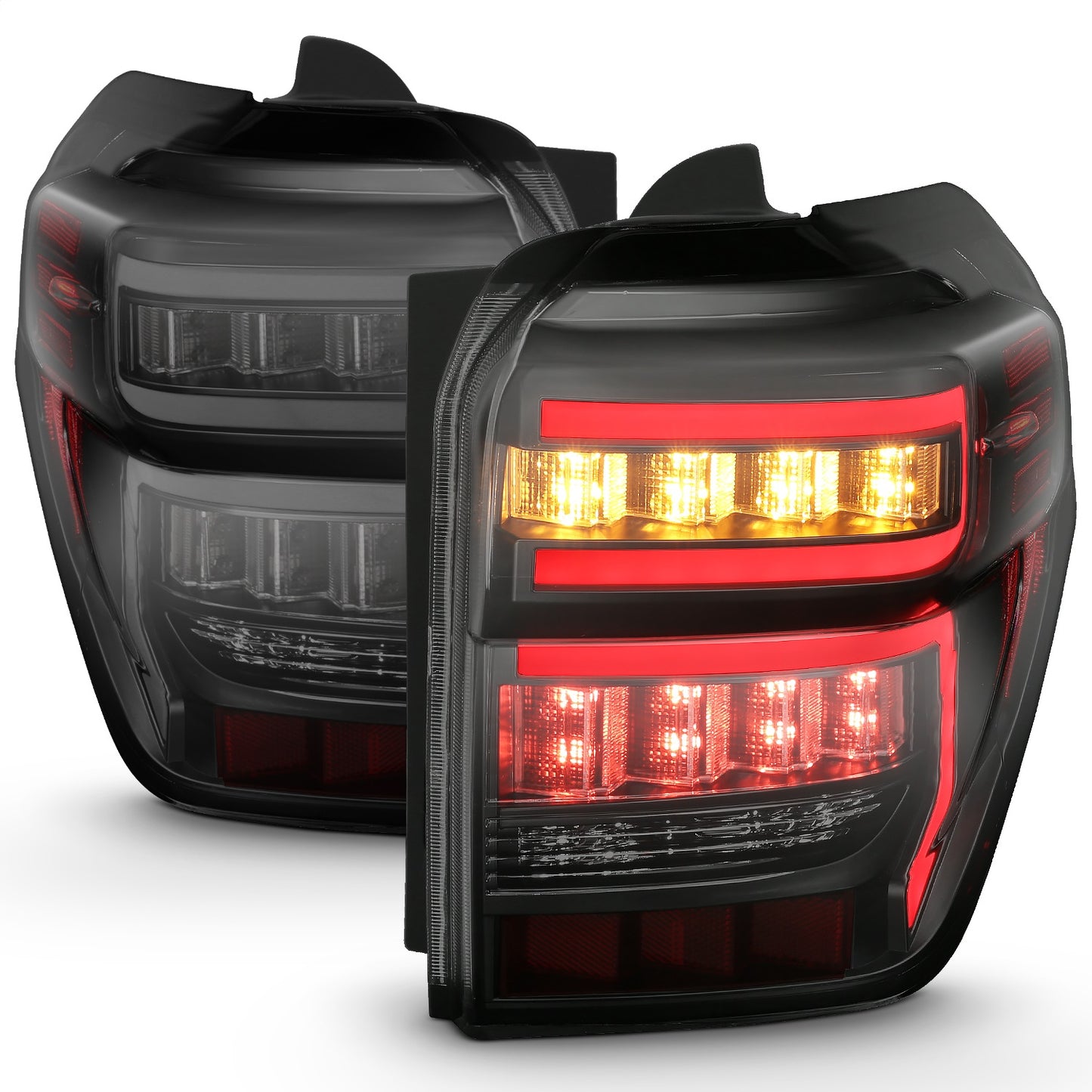 Anzo USA | LED Tail Light Assembly LED Smoke Lens Black Housing Red Light Bar w/Sequential Pair | Fits 4Runner | 311312