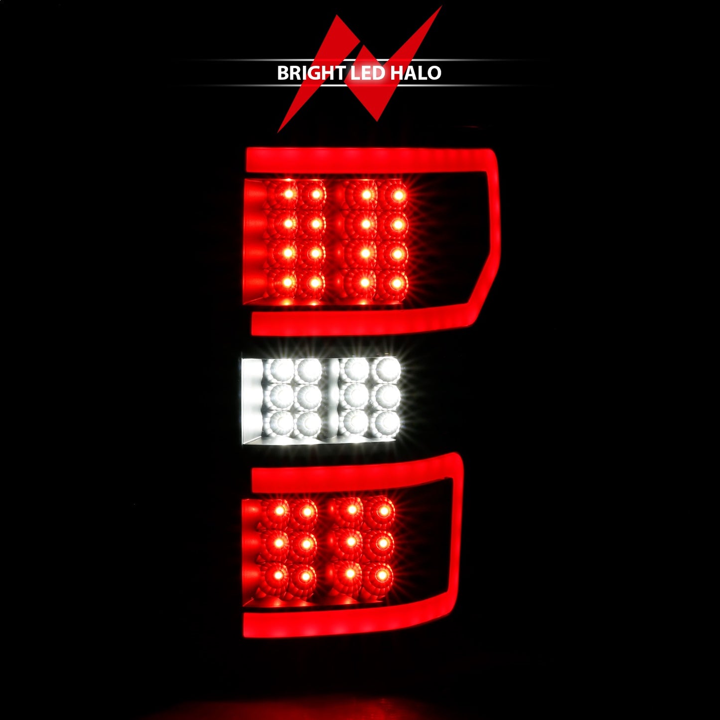 Anzo USA | LED Tail Light Assembly LED Clear Lens Black Housing Red Light Bar w/Sequential Pair | Fits F-150 | 311314