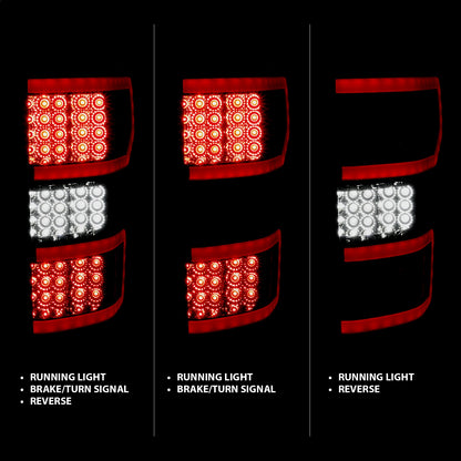 Anzo USA | Tail Light Assembly LED Clear Lens Smoke Housing Red Light Bar w/Sequential Pair | Fits F-150 | 311315