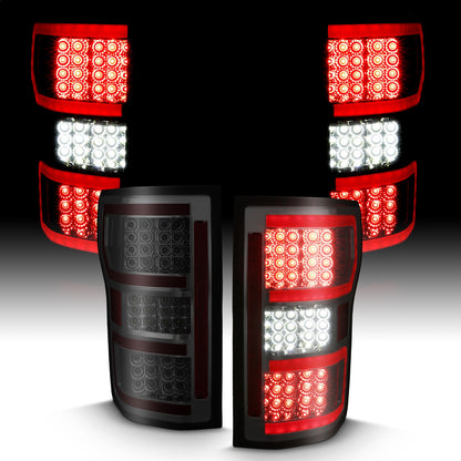 Anzo USA | Tail Light Assembly LED Clear Lens Smoke Housing Red Light Bar w/Sequential Pair | Fits F-150 | 311315