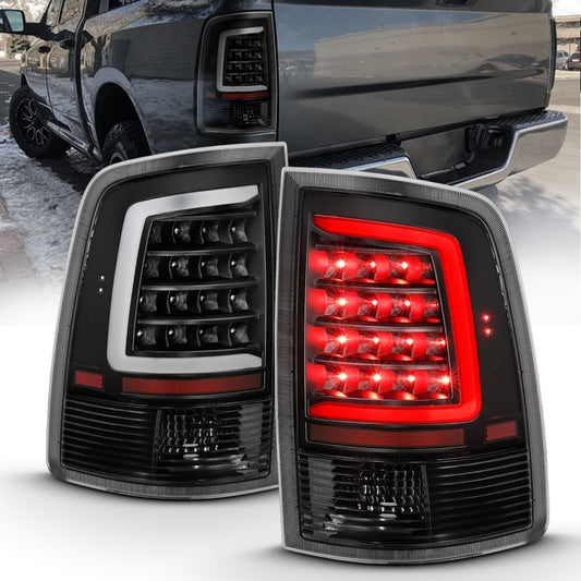 Anzo USA | LED Tail Light Assembly LED Clear Lens Black Housing w/Plank Style Design Pair | Fits Ram 1500 | 311318