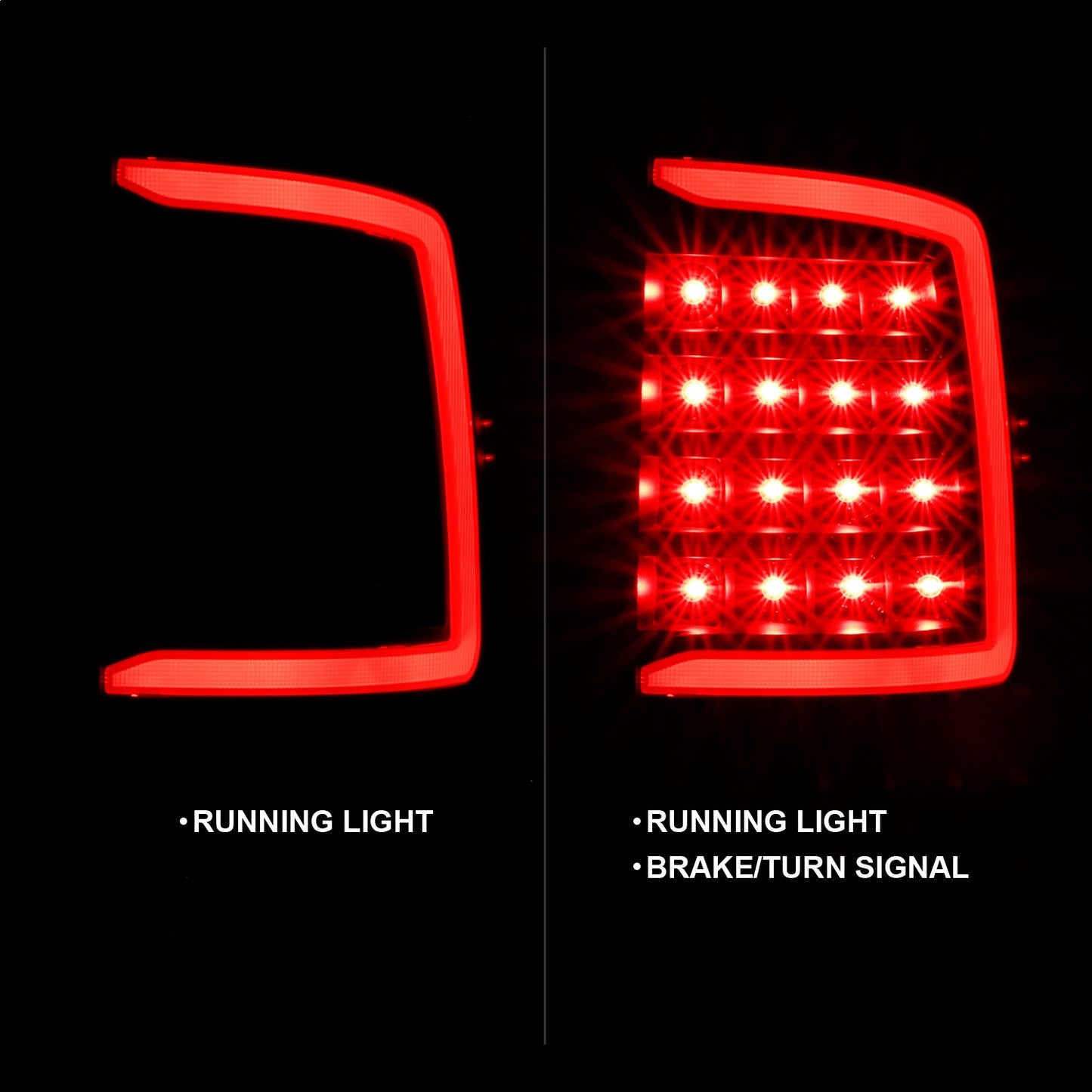 Anzo USA | LED Tail Light Assembly LED Clear Lens Black Housing w/Plank Style Design Pair | Fits Ram 1500 | 311318