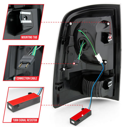 Anzo USA | LED Tail Light Assembly LED Smoke Lens Black Housing w/Plank Style Design Pair | Fits Ram 1500 | 311319